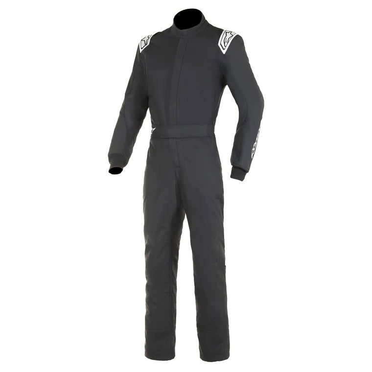 Driving Suit - Vapor - 1-Piece - SFI 3.2A/5 - Triple Layer - Fire Retardant Fabric - Black / White - Size 46 - X-Small - Each