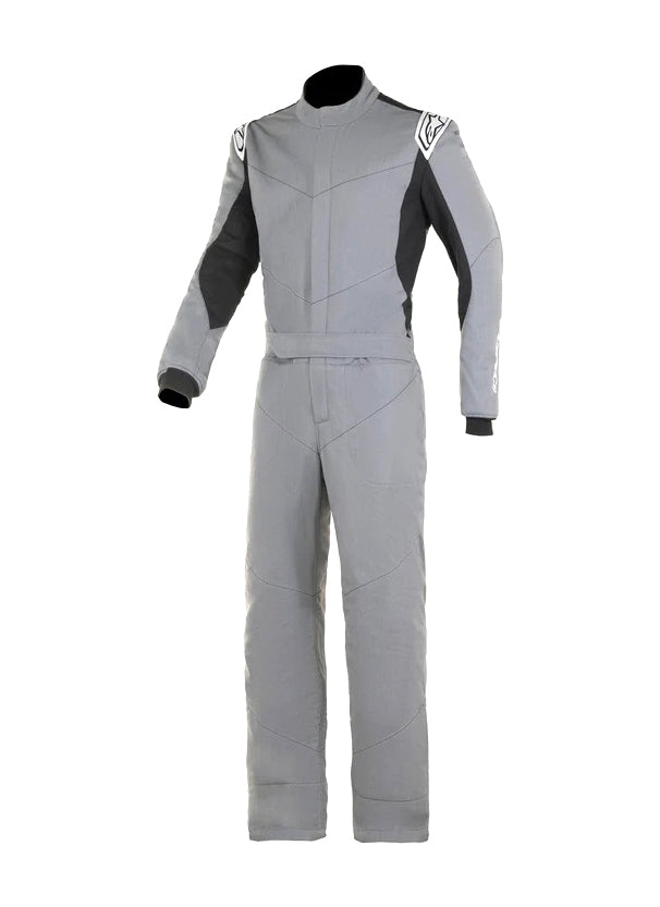 Driving Suit - Vapor - 1-Piece - SFI 3.2A/5 - Triple Layer - Fire Retardant Fabric - Gray / Black - Size 52 - Medium - Each