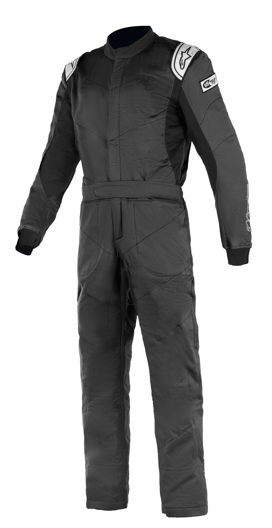 Driving Suit - Knoxville V2 - 1-Piece - SFI 3.2A/5 - Boot-Cut - Triple Layer - Fire Retardant Fabric - Black - Size 60 - X-Large - Each