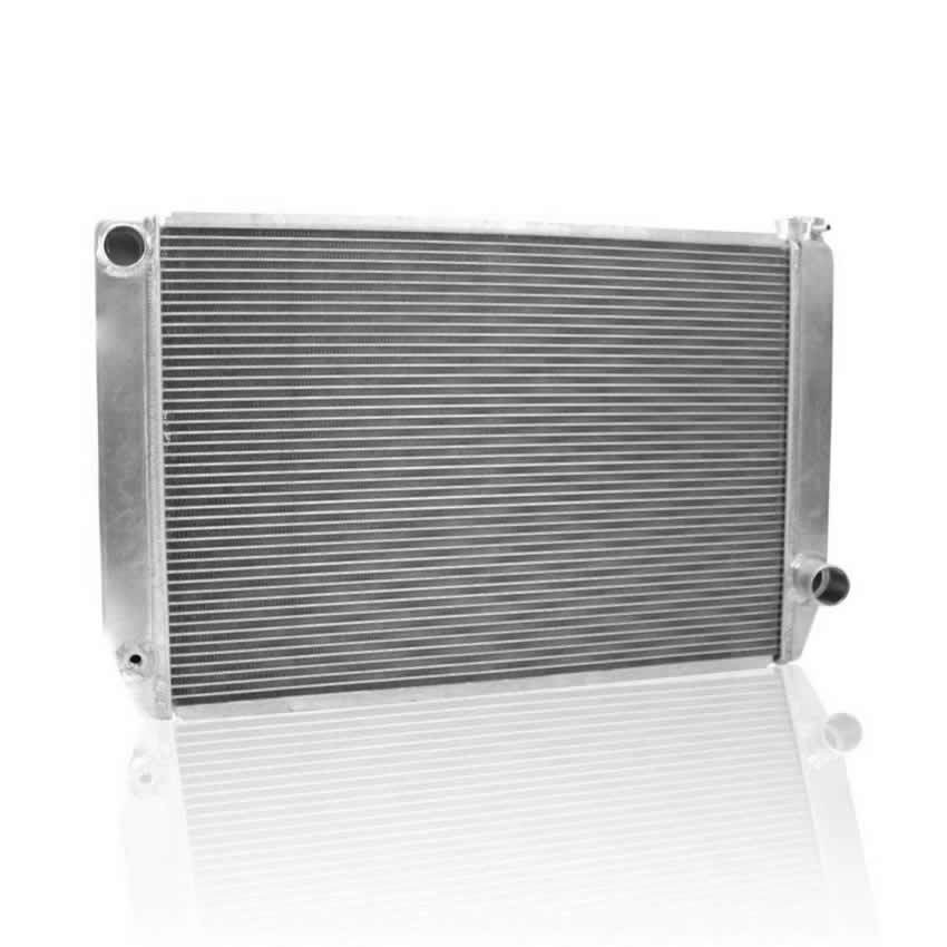 Radiator - Universal Fit - 31 in W x 19 in H x 3 in D - Driver Side Inlet - Passenger Side Outlet - Aluminum - Natural - Each