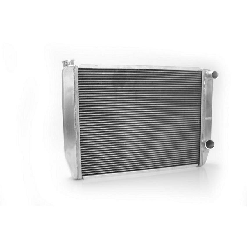 Radiator - UniversalFit - 27.5 in W x 19 in H x 3 in D - Passenger Side Inlet - Passenger Side Outlet - Aluminum - Natural - Universal - Each