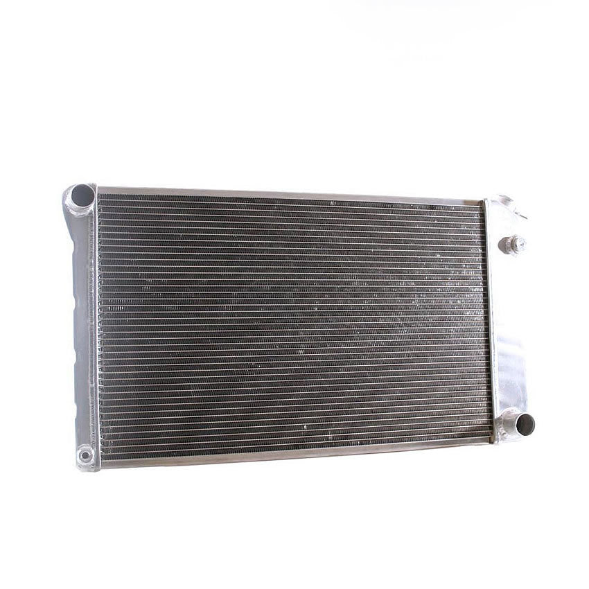 Radiator - Exact Fit - 34 in W x 18.688 in H x 3 in D - Driver Side Inlet - Passenger Side Outlet - Aluminum - Natural - Manual - GM A-Body 1968-77 / GM G-Body 1978-88 / GM F-Body 1970-81 - Each