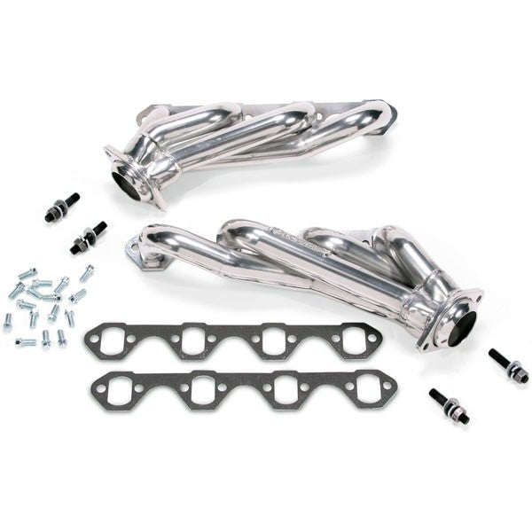 Ford Mustang 5.0L 1-5/8 Shorty Exhaust Headers Polished Silver Ceramic 86-93