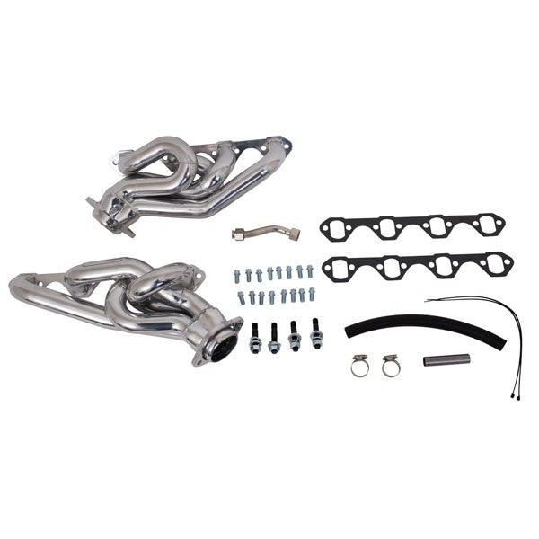 Ford Mustang GT 5.0 1-5/8 Shorty Equal Length Exhaust Headers Polished Silver Ceramic 94-95