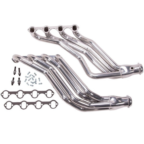 Ford Mustang 351 Swap 1-3/4 Long Tube Exhaust Headers Polished Silver Ceramic 86-93