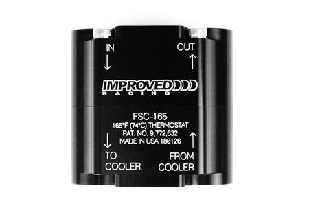 Compact High-Flow Engine & Transmission Oil Cooler Thermostat, 185°F