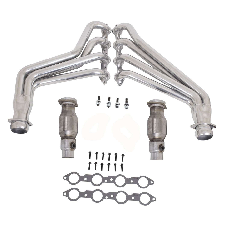 Chevrolet Camaro SS ZL1 6.2 1-3/4 Full Length Exhaust Headers With High Flow Cats Polished Silver Ceramic 10-15