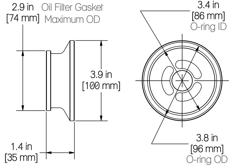 Oil Filter Spacer Kit for Gen 1-2 SBC & Mk. 1-6 BBC Engines Additional Image 1