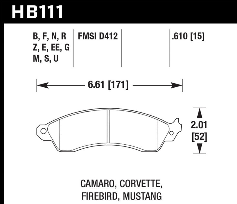 HAWK ER-1 Brake Pad Sets