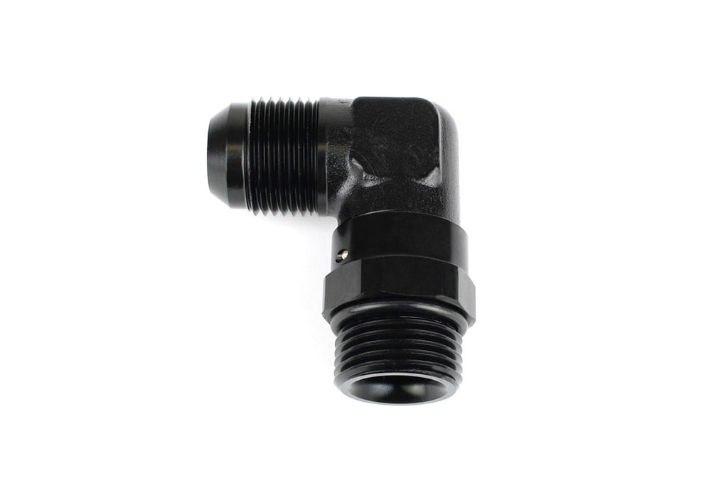 RaceFlux 90-degree -10AN O-Ring Boss to -10AN Male Flare Adapter Fitting