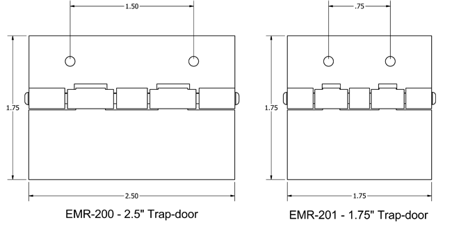 Trap Doors for Oil Pans and Fuel Cells (4-Pack), 2.5'' Additional Image 1