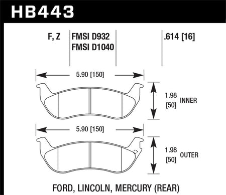 HAWK DTC-30 Brake Pad Sets