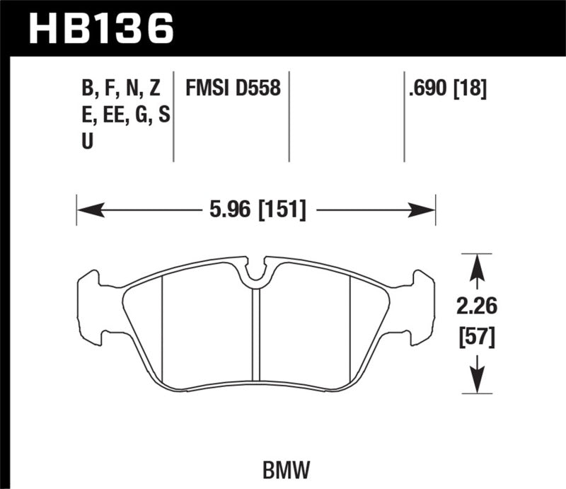 HAWK ER-1 Brake Pad Sets