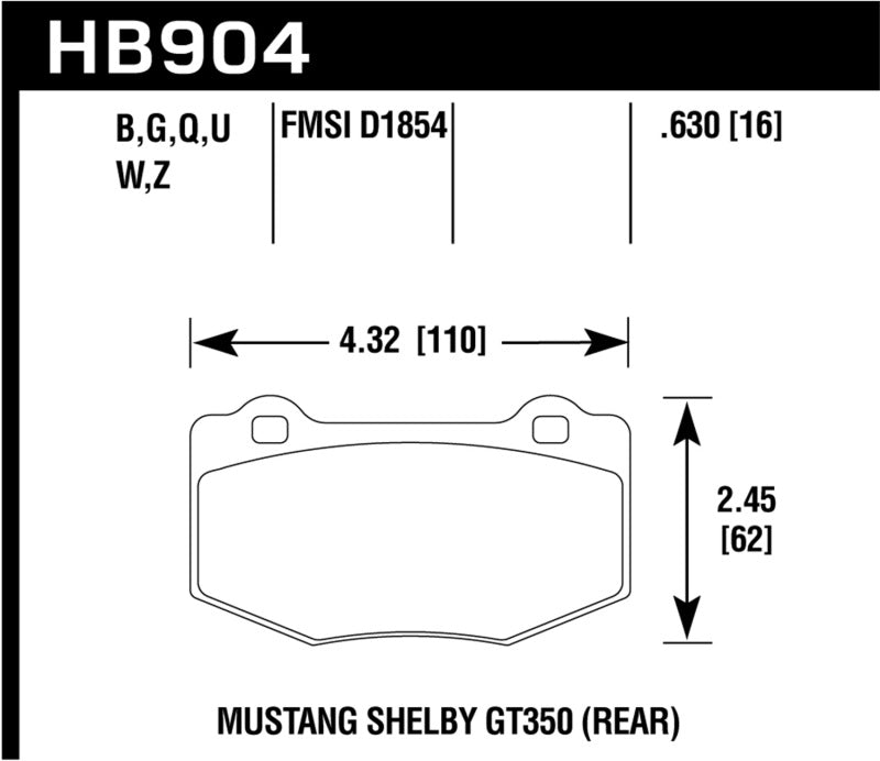 HAWK DTC-60 Brake Pad Sets