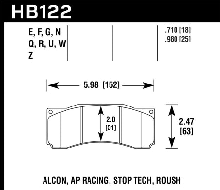 HAWK ER-1 Brake Pad Sets