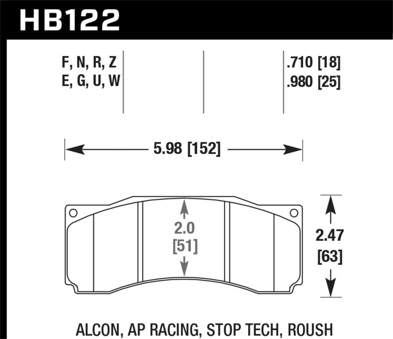 HAWK DTC-80 Brake Pad Sets