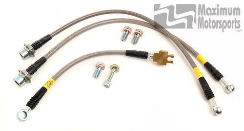 MM Brake Hose Package, 1987-93 Mustang 5.0, front and rear hoses - Road Race 1