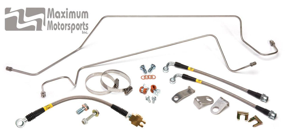 MM Stainless Hard Line & 3-hose kit, 1986-93, SN95 calipers, rear - Road Race 1