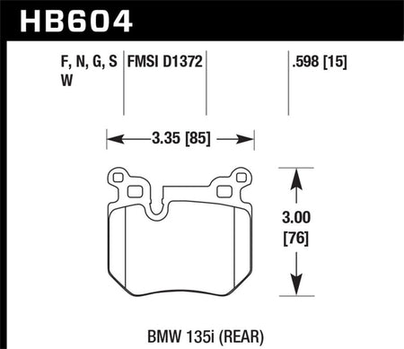 HAWK ER-1 Brake Pad Sets