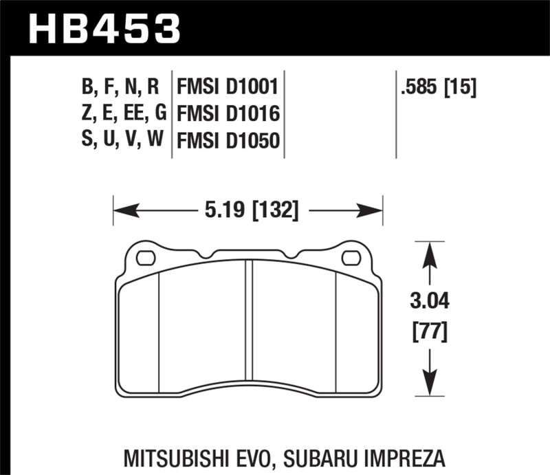 HAWK DTC-80 Brake Pad Sets