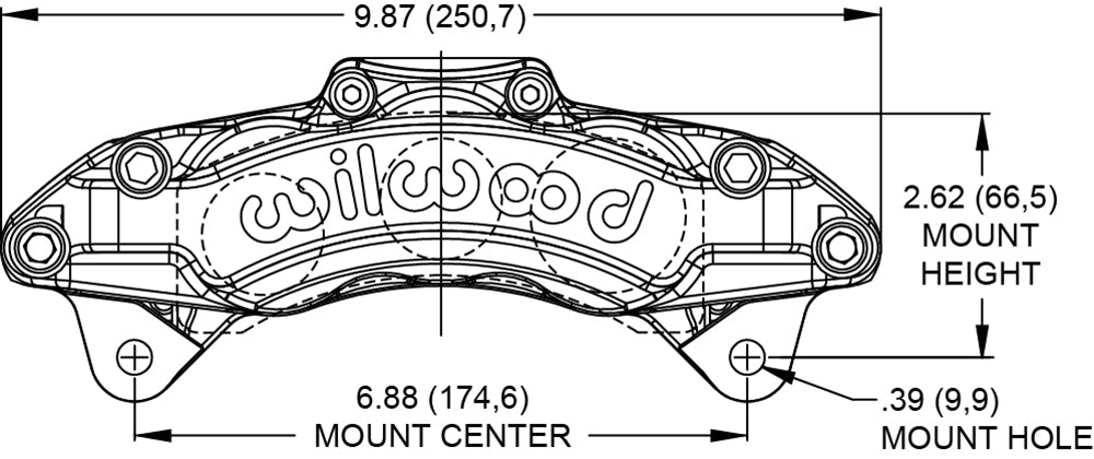 WIL AT6 Lug Mount Caliper AT6-cm-xl