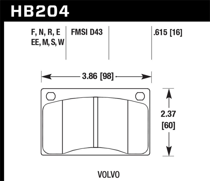 HAWK ER-1 Brake Pad Sets