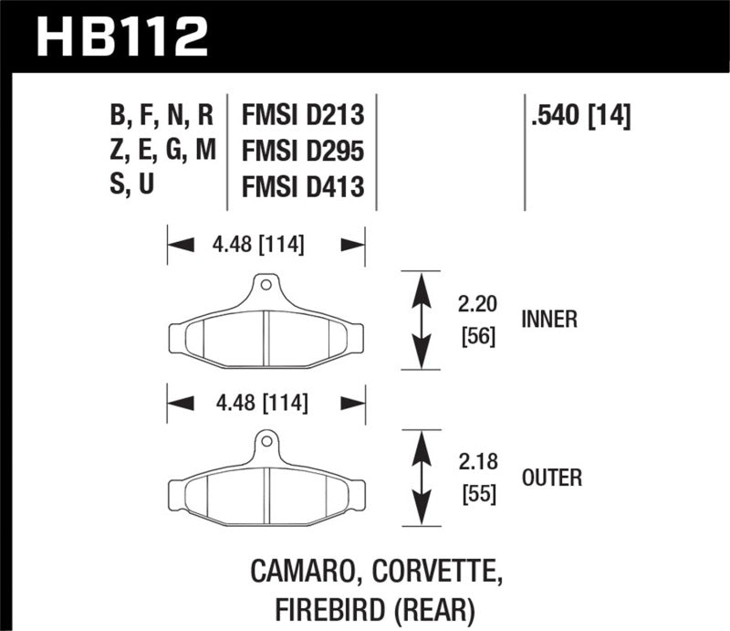 HAWK ER-1 Brake Pad Sets