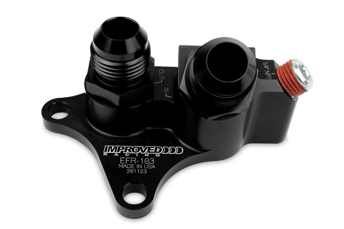 2011-2014 Gen 1 Ford Mustang Coyote Swap Oil Cooler Kit with Remote Thermostatic Filter Mount - Road Race 1