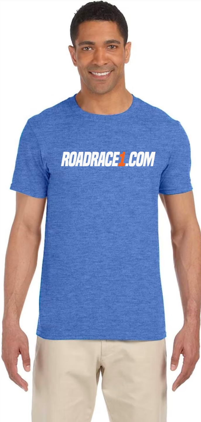 Road Race 1 - Short Sleeved T-Shirt - Heather Blue
